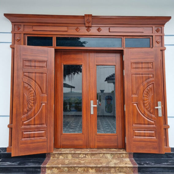 mẫu cửa thép vân gỗ đẹp